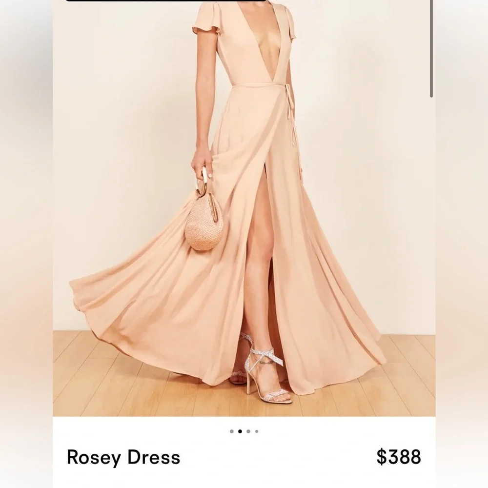 NWT- Reformation Rosey Wedding Dress Size M (STYLE NO LONGER SOLD ONLINE) - Picture 2 of 6